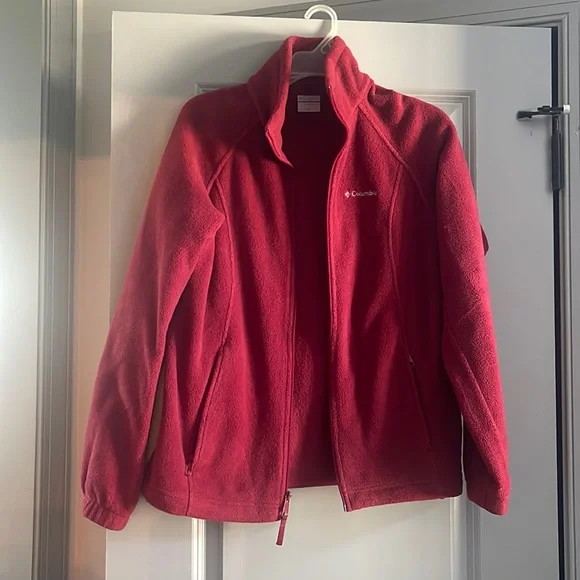 Women’s Red Columbia Fleece jacket size medium - Picture 2 of 5